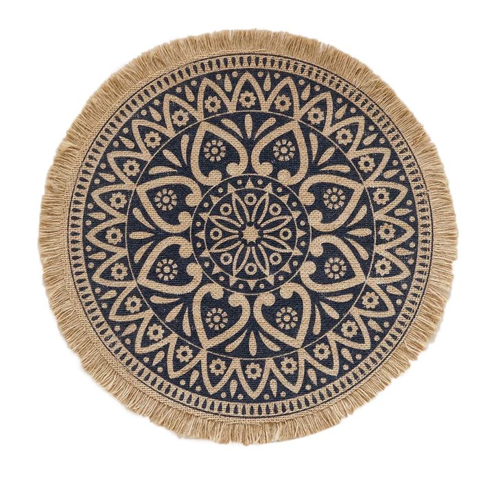 Heat Resistant Mat Cotton And linen Table Insulation Pad Bohemian Woven Placemat Decoration Round Dining Table Mat Image 1