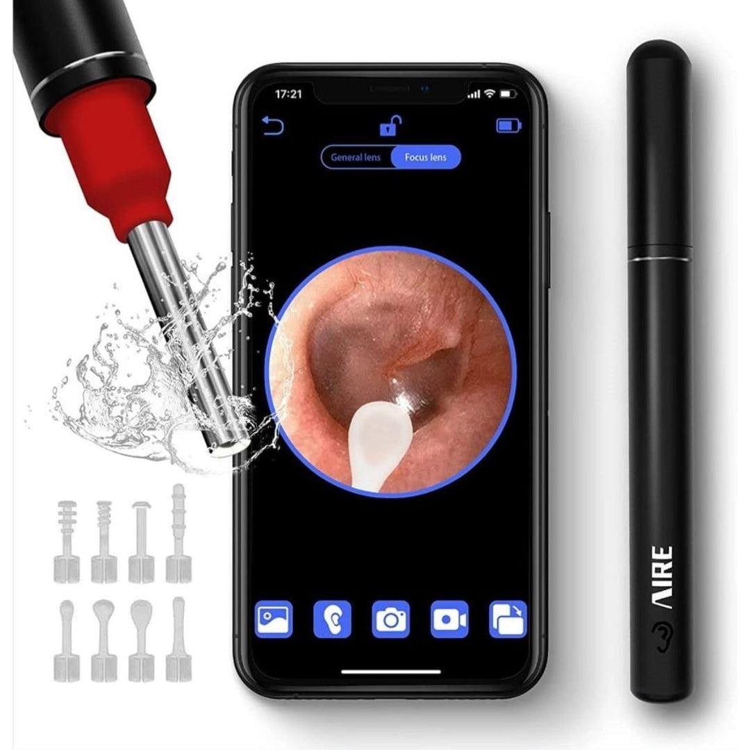 AIRE Ear Wax Removal Kit with 1080P FHD WiFi Ear Camera and 6 LED Lights Image 1