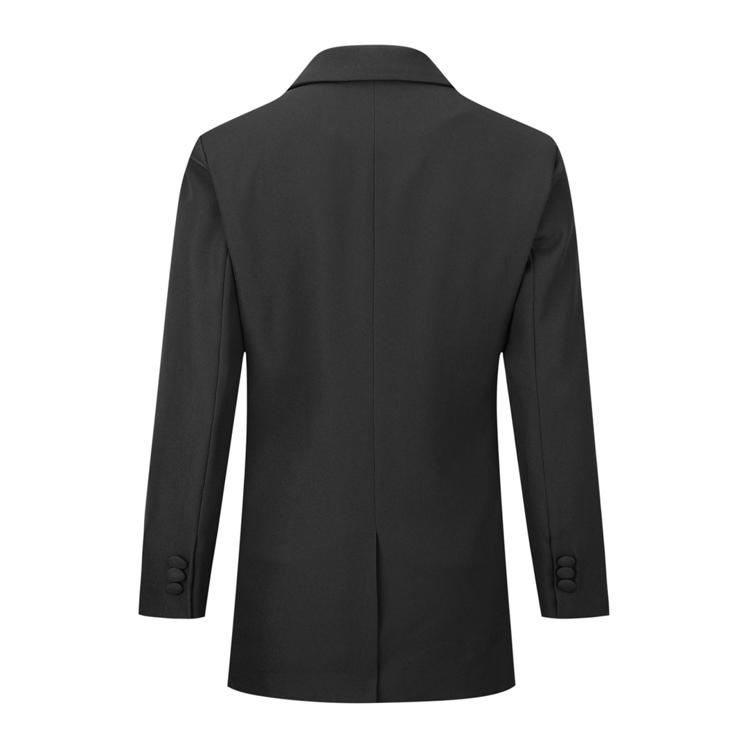 Women Blazer Elegant Office Ladies Long Sleeve Single Button Solid Color Lapel Business Suit Jacket Slim Vintage Outwear Image 2