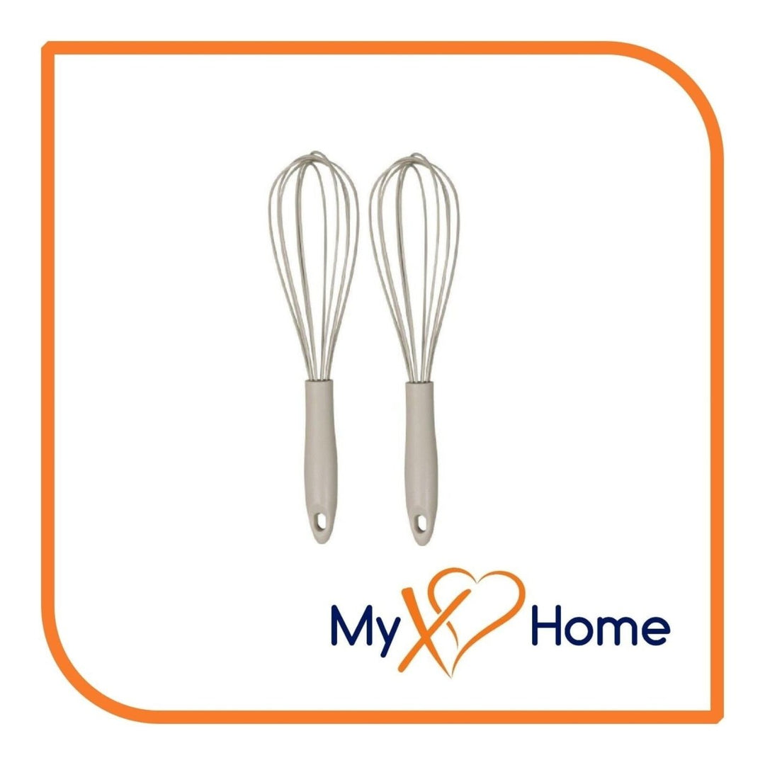 7" Gray Silicone Whisk by MyXOHome (1 2 4 or 6 Whisks) Image 1