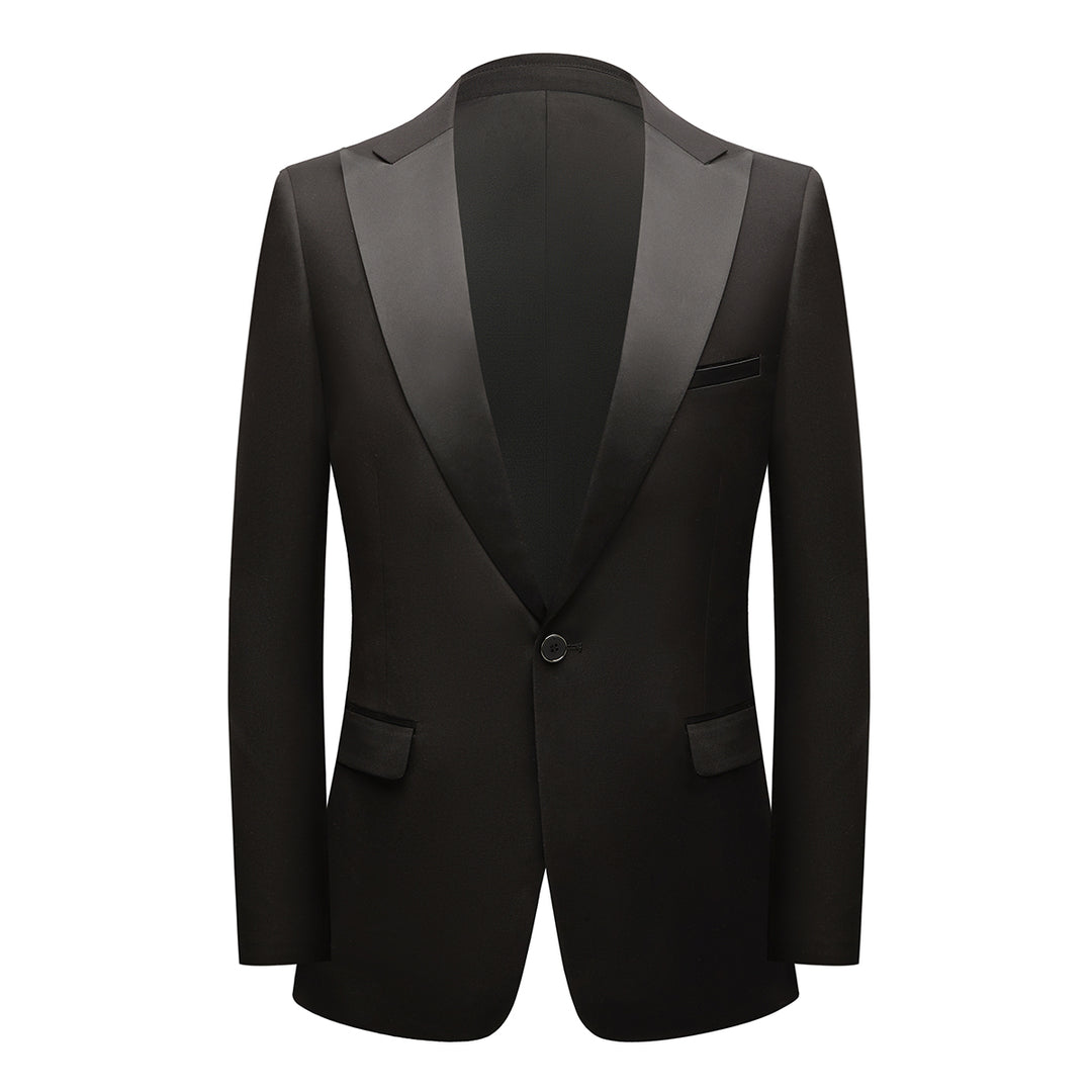 3 Pieces Men Suit Set Wedding Party Business Casual Suits Men Notched Lapel One Button Boutique Slim Fit Blazer Jacket + Image 2