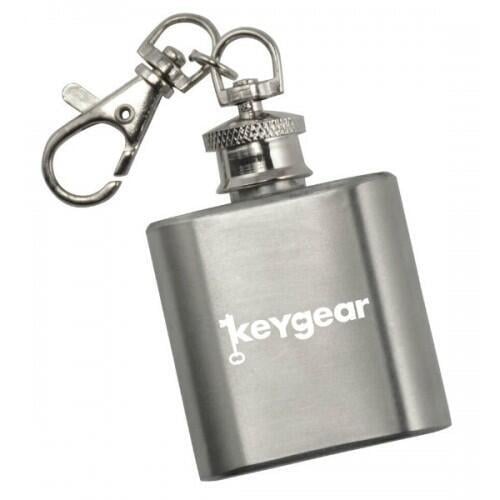 KeyGear MINI FLASK Stainless Steel 1oz Silver Flask Image 1