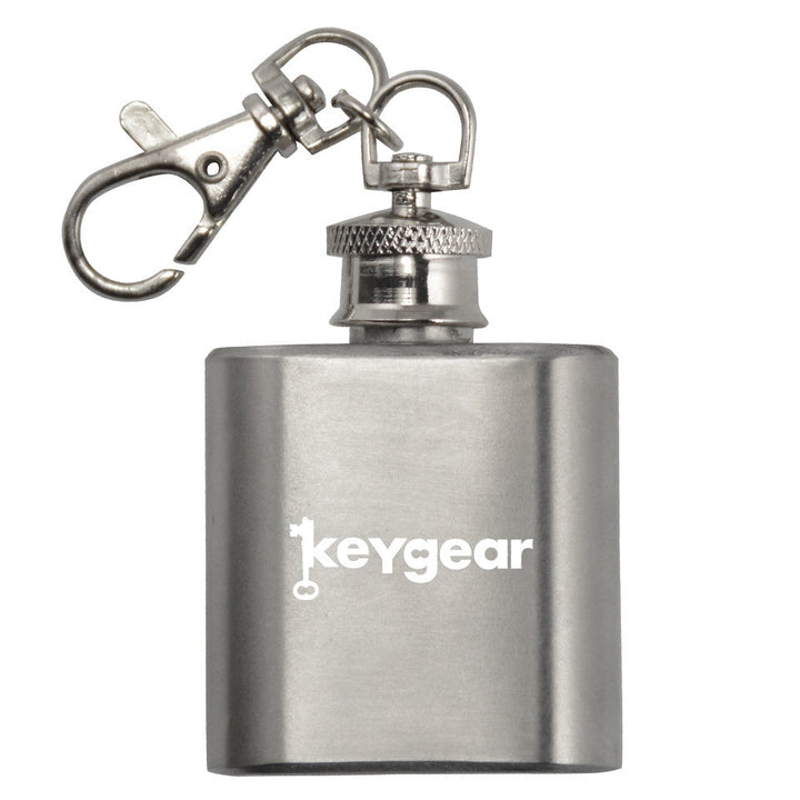 KeyGear MINI FLASK Stainless Steel 1oz Silver Flask Image 2