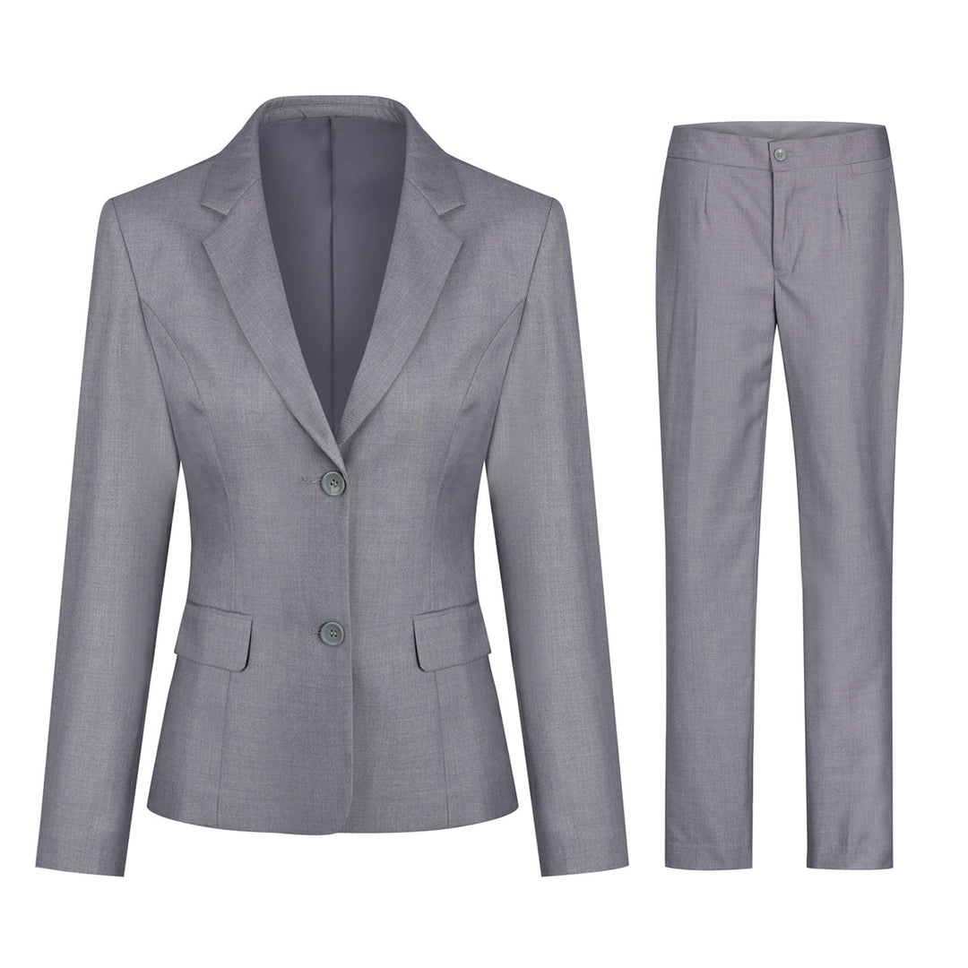 Women Blazer Set 2 Piece Women Office Suit Fashion Blazer And Pants Sets Spring Summer Single Breasted Solid Color Slim Image 3
