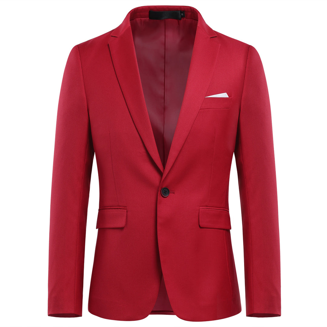 Men Blazer Slim Fit Business Casual Suit Jacket Fashion Autumn Solid Color Office Wear Blazers Men Image 4