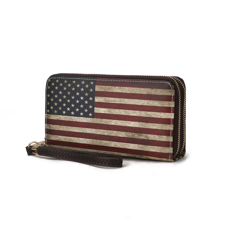 MKF Collection Uriel Vegan Leather Womens FLAG Wristlet Wallet by Mia K Image 1