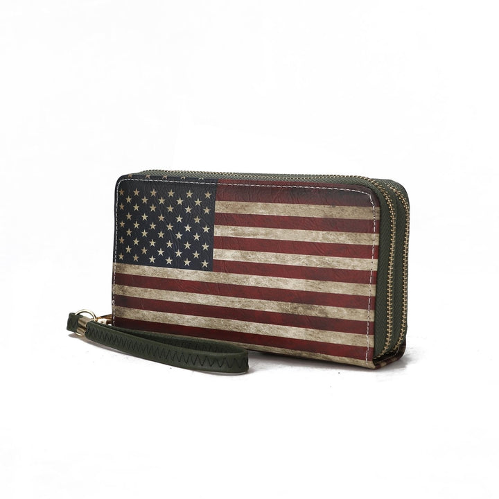 MKF Collection Uriel Vegan Leather Womens FLAG Wristlet Wallet by Mia K Image 1