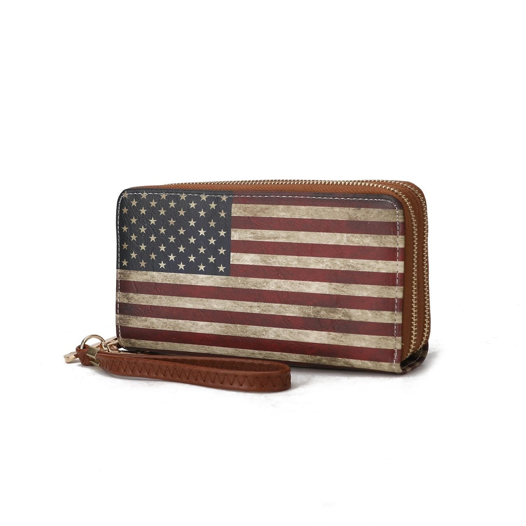 MKF Collection Uriel Vegan Leather Womens FLAG Wristlet Wallet by Mia K Image 1