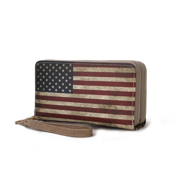 MKF Collection Uriel Vegan Leather Womens FLAG Wristlet Wallet by Mia K Image 1