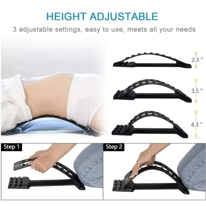 Back Massage Multi-Level Stretching Device Lumbar Stretcher Spinal Support for Upper and Lower Back Muscle Pain Back Image 3