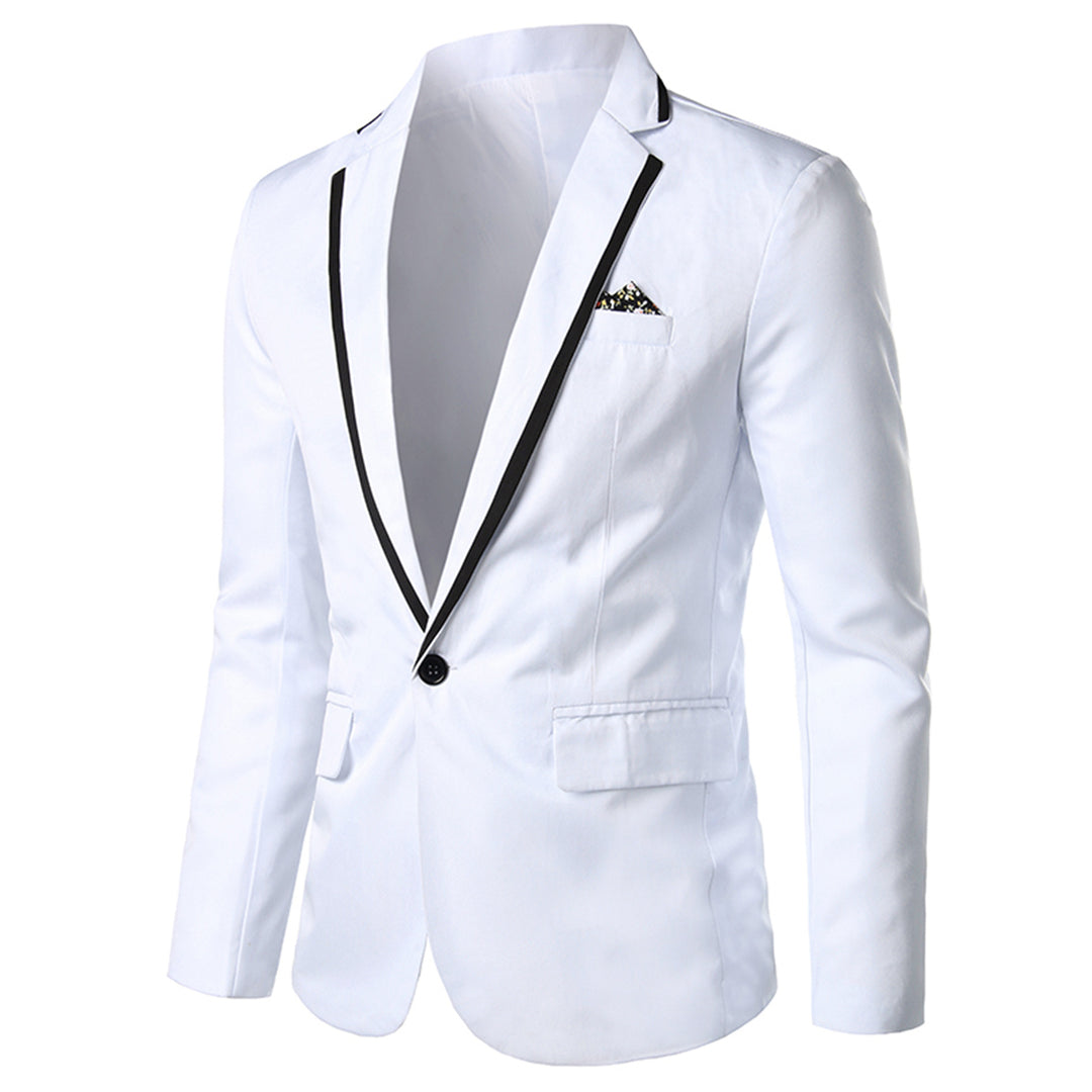 Men Wedding Blazer Slim Fit Fashion Spring Summer One Button Lapel Men Party Jackets Business Work Wear Image 3