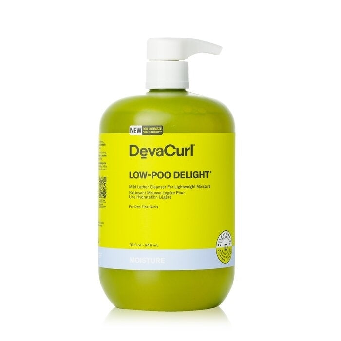 DevaCurl - Low-Poo Delight Mild Lather Cleanser For Lightweight Moisture - For Dry Fine Curls(946ml/32oz) Image 1