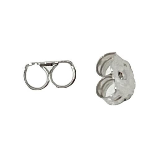 NEW Set of 2 Real 14K White Gold Ultra-Lightweight Friction Earring Back 4.2 mm Image 3