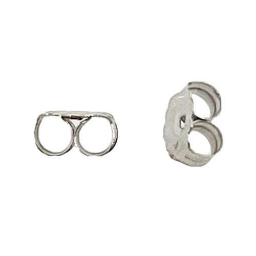 NEW Set of 2 Real 14K White Gold Ultra-Lightweight Friction Earring Back 4.2 mm Image 4