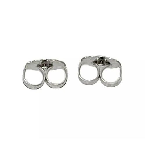 NEW Set of 2 Real 10K White Gold Ultra-Lightweight Friction Earring Back 4.2 mm Image 4