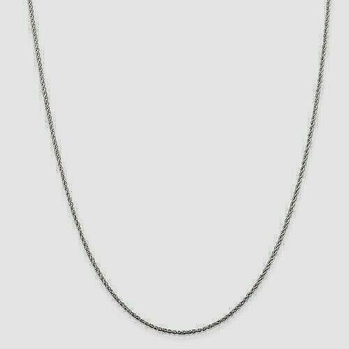 NEW ROPE Pendant CHAIN 18 INCH LONG NECKLACE REAL SOLID .925 STERLING SILVER Image 1