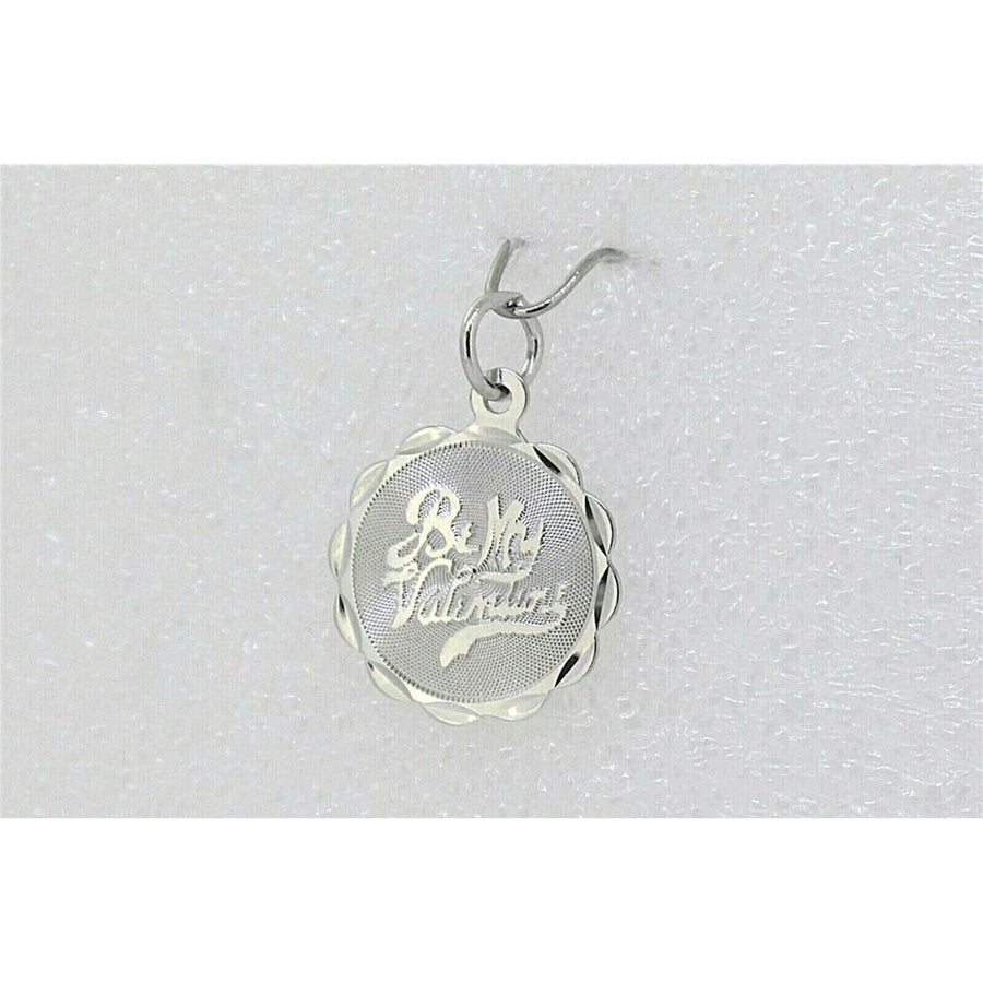 BE MY VALENTINE Pendant Real Solid .925 STERLING SILVER Engrave-able Image 1