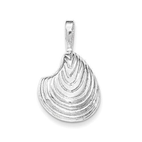 NEW Sterling Silver Polished Arch Shell Chain Slide Pendant Image 1
