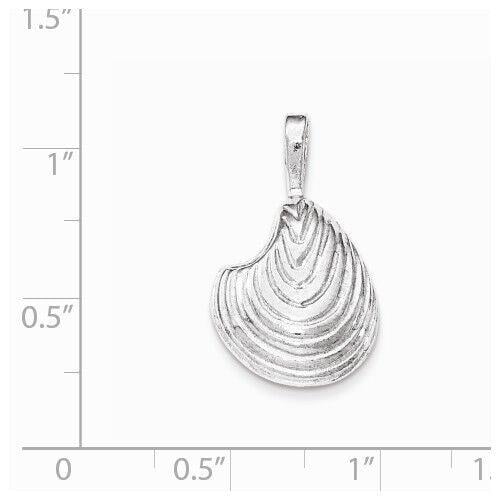 NEW Sterling Silver Polished Arch Shell Chain Slide Pendant Image 2
