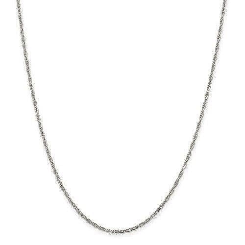 Sterling Silver 1.6mm Oval Fancy Rolo Chain Image 2