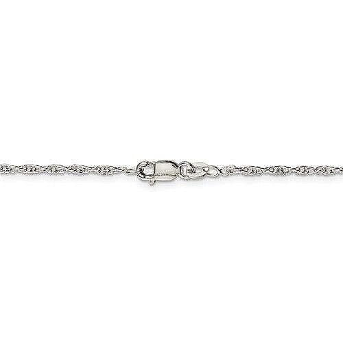 Sterling Silver 1.6mm Oval Fancy Rolo Chain Image 4