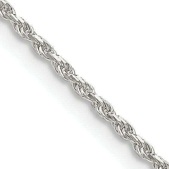 Sterling Silver 1.5mm Diamond-cut Rope Chain Image 1