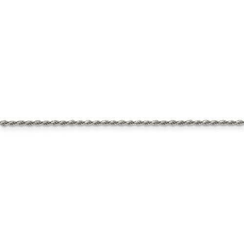 Sterling Silver 1.5mm Diamond-cut Rope Chain Image 2