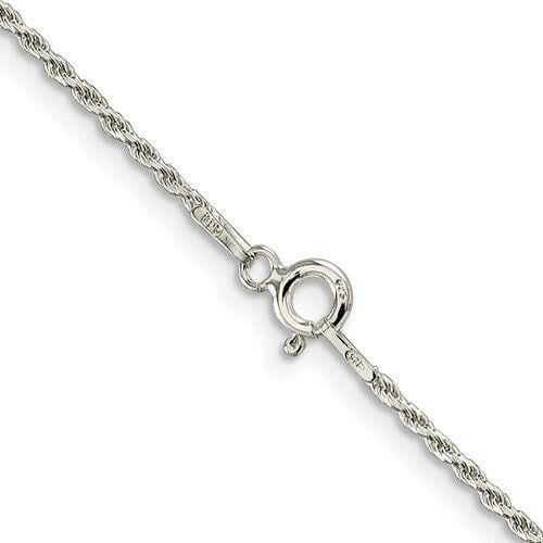 Sterling Silver 1.5mm Diamond-cut Rope Chain Image 3