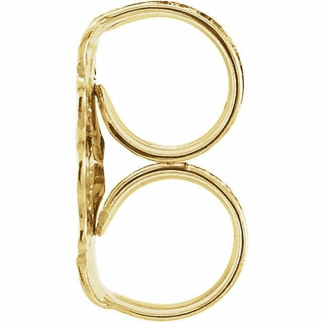NEW Real 14K Yellow Gold Ultra-Lightweight Friction Earring Back with 4.2 mm Pad Image 1