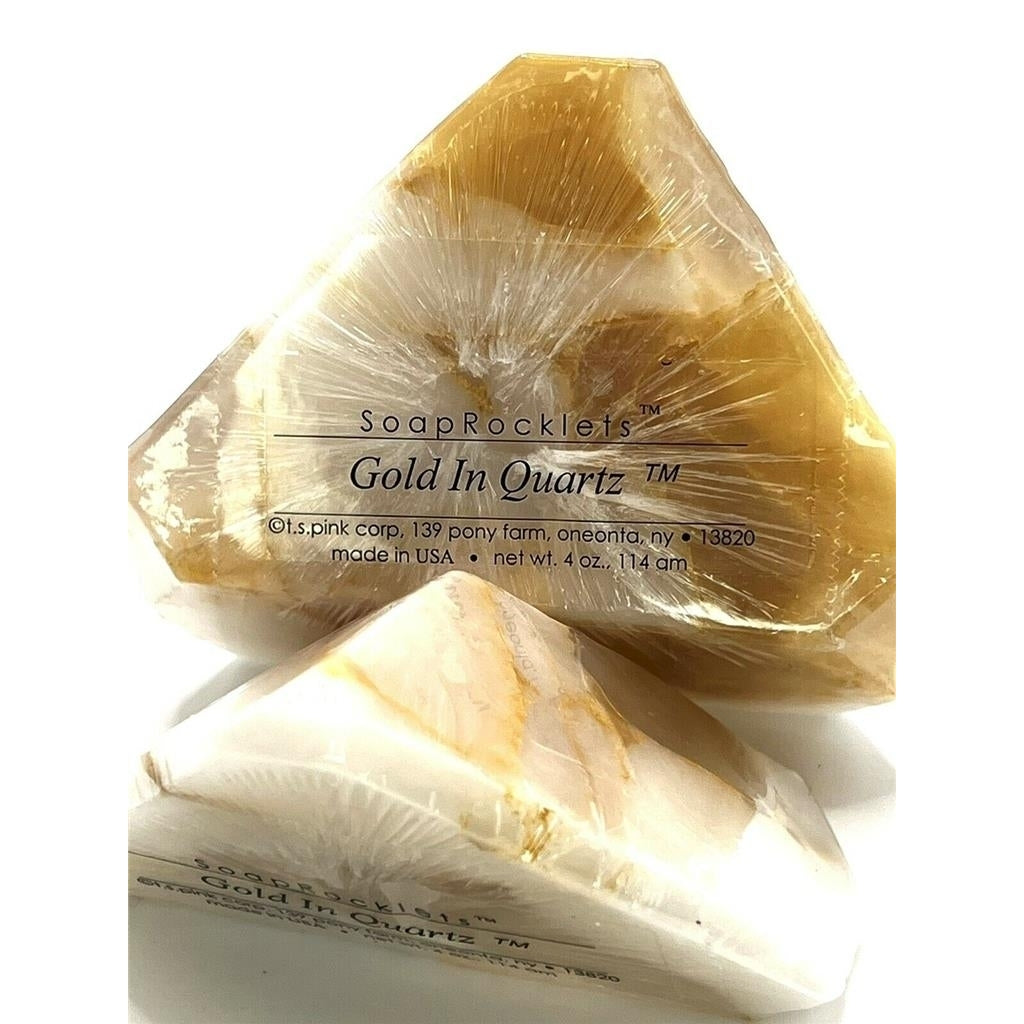 NEW Soap Rocks Stones Gemstones Birthstones Soap - Gold In Quartz - 4oz Image 2