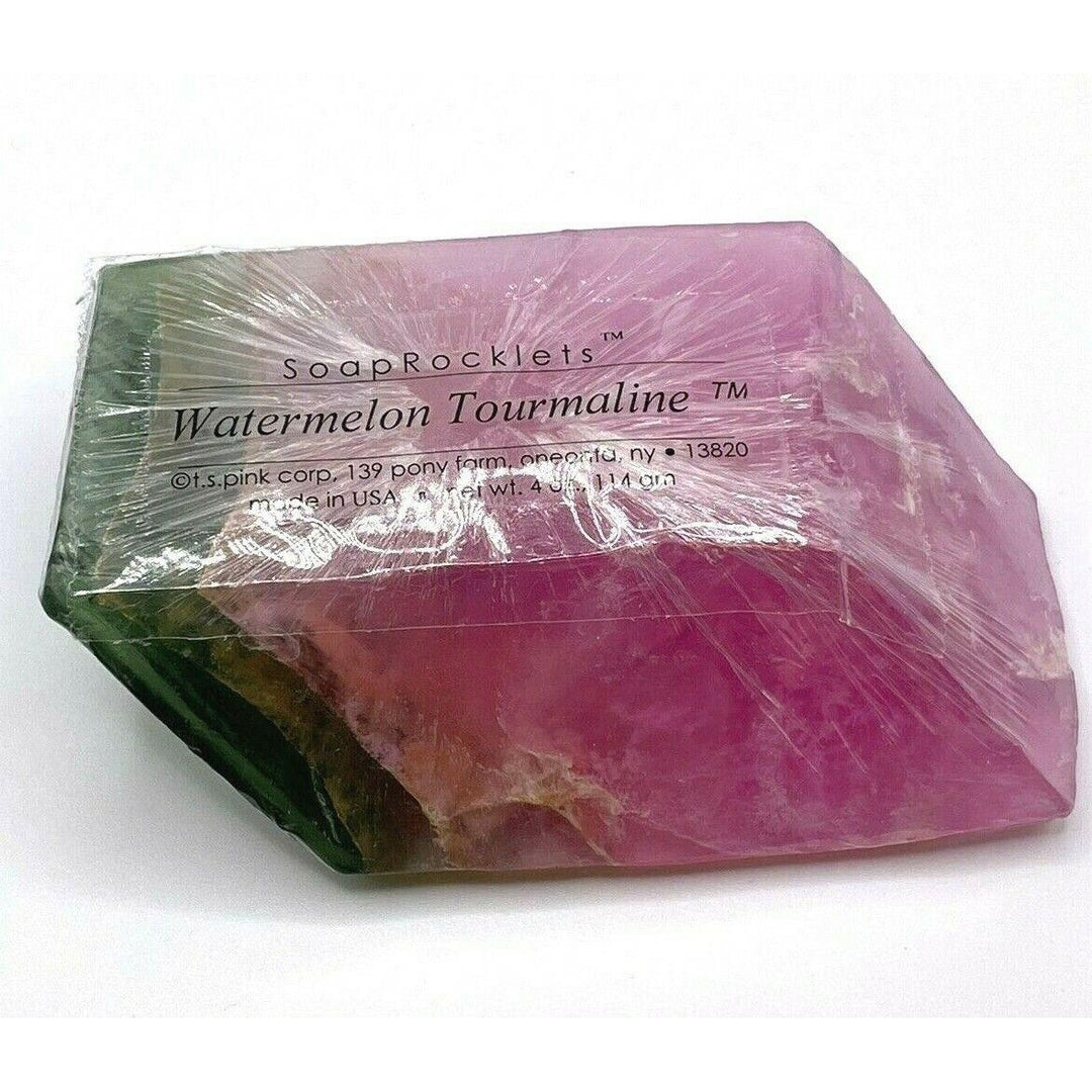 NEW Soap Rocks Stones Gemstones Birthstones Soap - Watermelon Tourmaline - 4oz Image 3