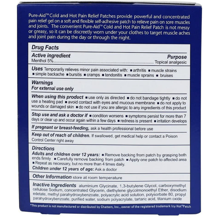 Purest Instant Aid- Cooling Pain Releasing Patch (2 Pads In 1 Pack) Image 2