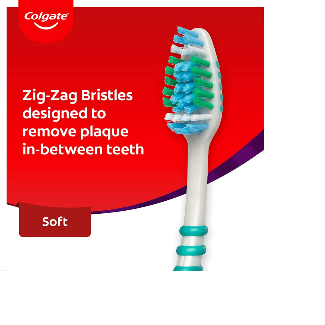 Colgate Zig-Zag Soft Toothbrush 3 in 1 Pack Image 3