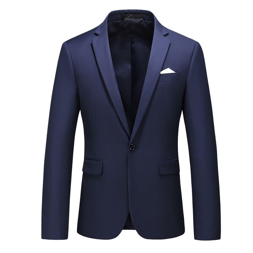 Men Wedding Blazer Slim Fit One Button Luxury Suit Jackets Solid Color Fashion Party Business Formal Blazers Image 2