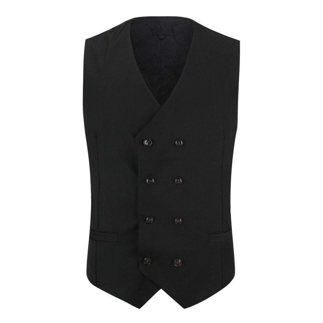 Men Suit Vest Slim Fit Sleeveless Waistcoat Business Solid Color Double Breasted Male Wedding Dress Vests Image 1