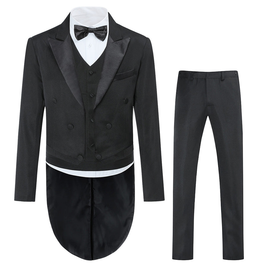 2 Pieces Men Tuxedo Suit Wedding Classical Men Tailcoat Set Business Casual Slim Fit Costume Prom Jacket Vest Pants Image 1