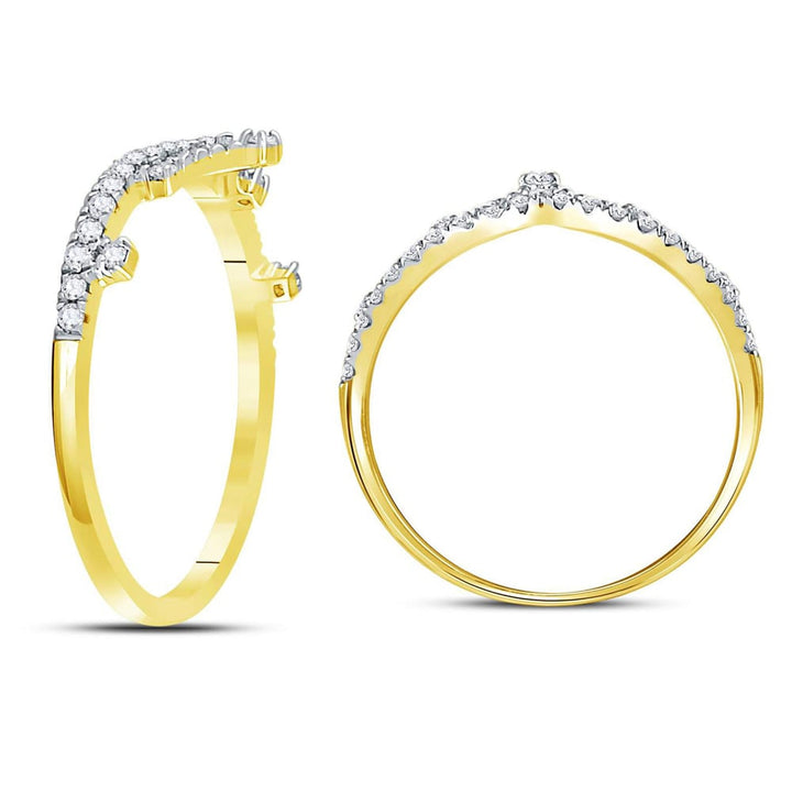 1/5 Carat (ctw) Diamond Tiara Ring in 10K Yellow Gold Image 3