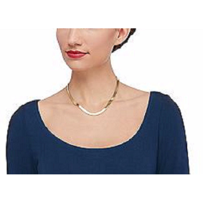 14K Herringbone Flat Necklace 20" Image 3