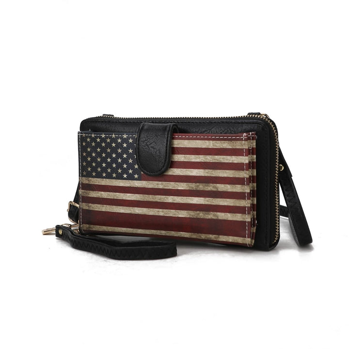 MKF Collection USA Flag Kiara Wallet Convertible Crossbody Bag Patriotic by Mia K Image 3