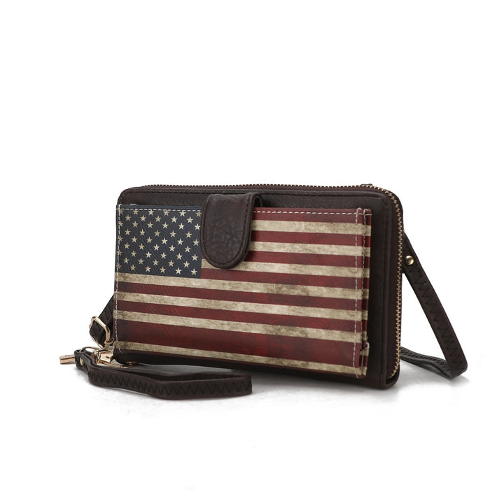 MKF Collection USA Flag Kiara Wallet Convertible Crossbody Bag Patriotic by Mia K Image 1