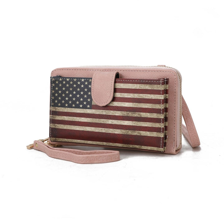 MKF Collection USA Flag Kiara Wallet Convertible Crossbody Bag Patriotic by Mia K Image 1