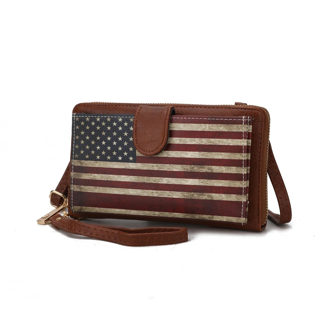 MKF Collection USA Flag Kiara Wallet Convertible Crossbody Bag Patriotic by Mia K Image 1