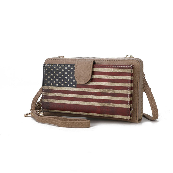 MKF Collection USA Flag Kiara Wallet Convertible Crossbody Bag Patriotic by Mia K Image 1