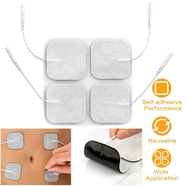 4Pcs Reusable Self Adhesive Replacement Electrode Pads For TENS EMS Unit Image 3