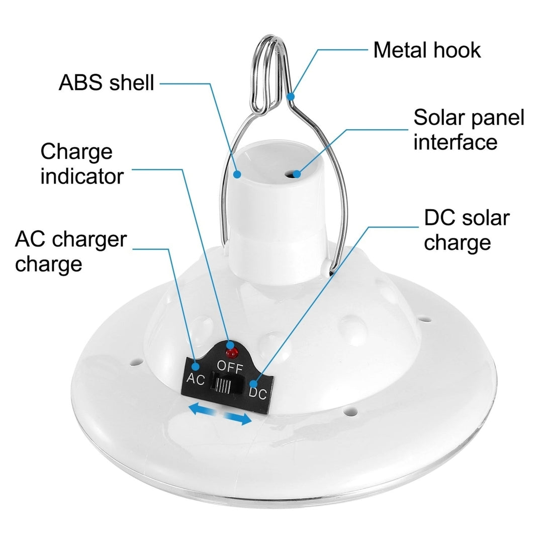 Solar Camping Light Hanging LED Bulb Lamp Portable Lantern Emergency Light Image 3