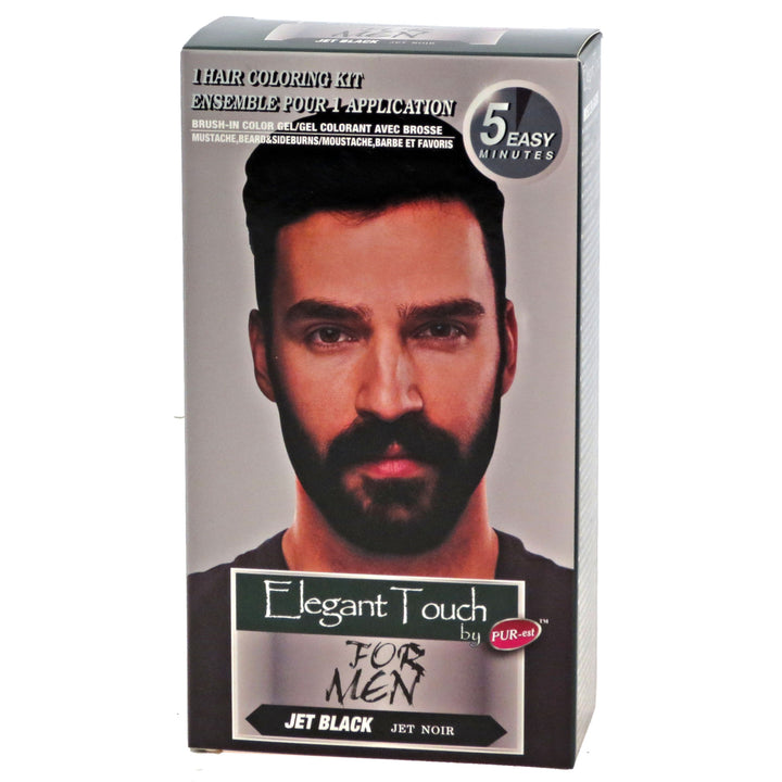 Mustache and Beard Color Kit for Men Jet Black Elegant Touch by PUR-est Image 2