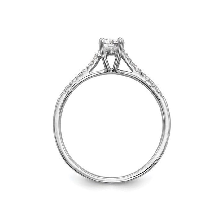 1/6 Carat (ctw G-H-I, SI1-SI2) Lab-Grown Diamond Promise Ring in 14K White Gold Image 3