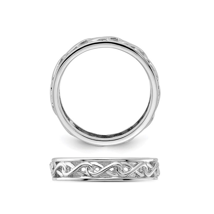 Polished Sterling Silver Infinity Band Image 3