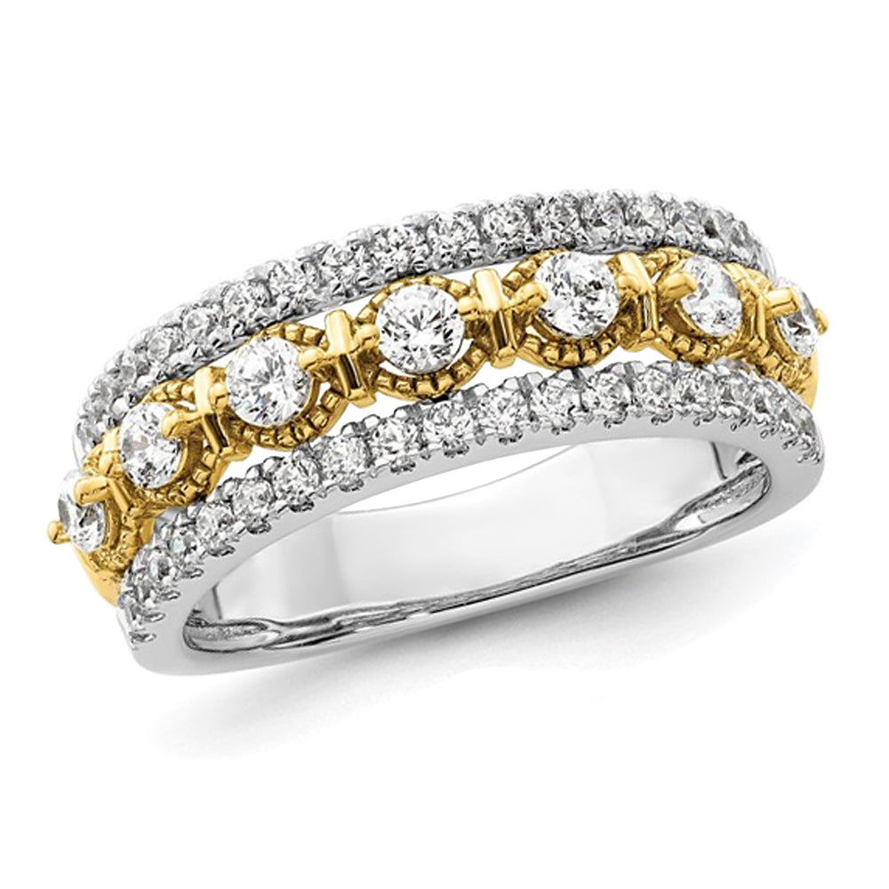 7/8 Carat (ctw SI1-SI2, G-H-I) Lab-Grown Diamond Band Ring in 14K White Gold Image 1