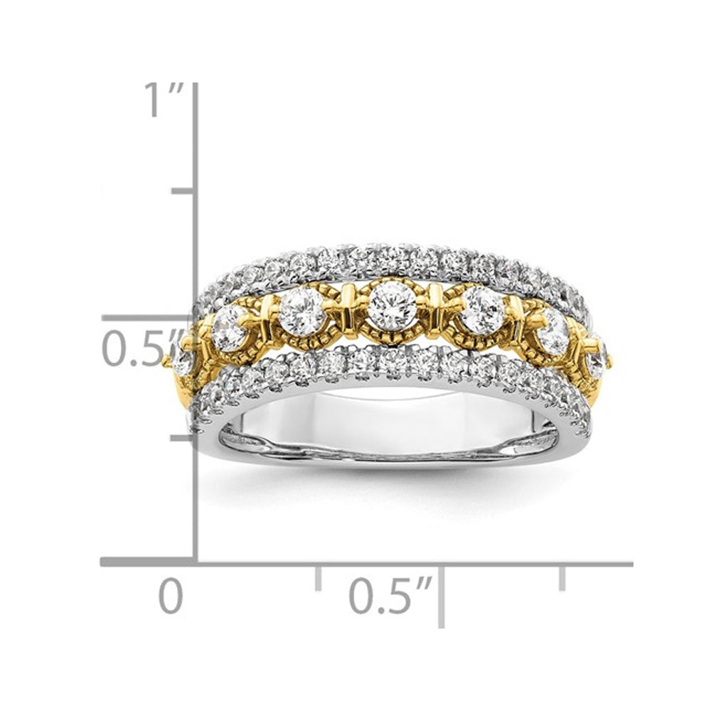 7/8 Carat (ctw SI1-SI2, G-H-I) Lab-Grown Diamond Band Ring in 14K White Gold Image 4